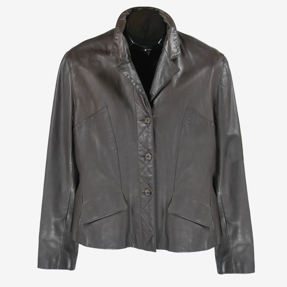 EMANUEL by Emanuel Ungaro Cropped Leather Jacket